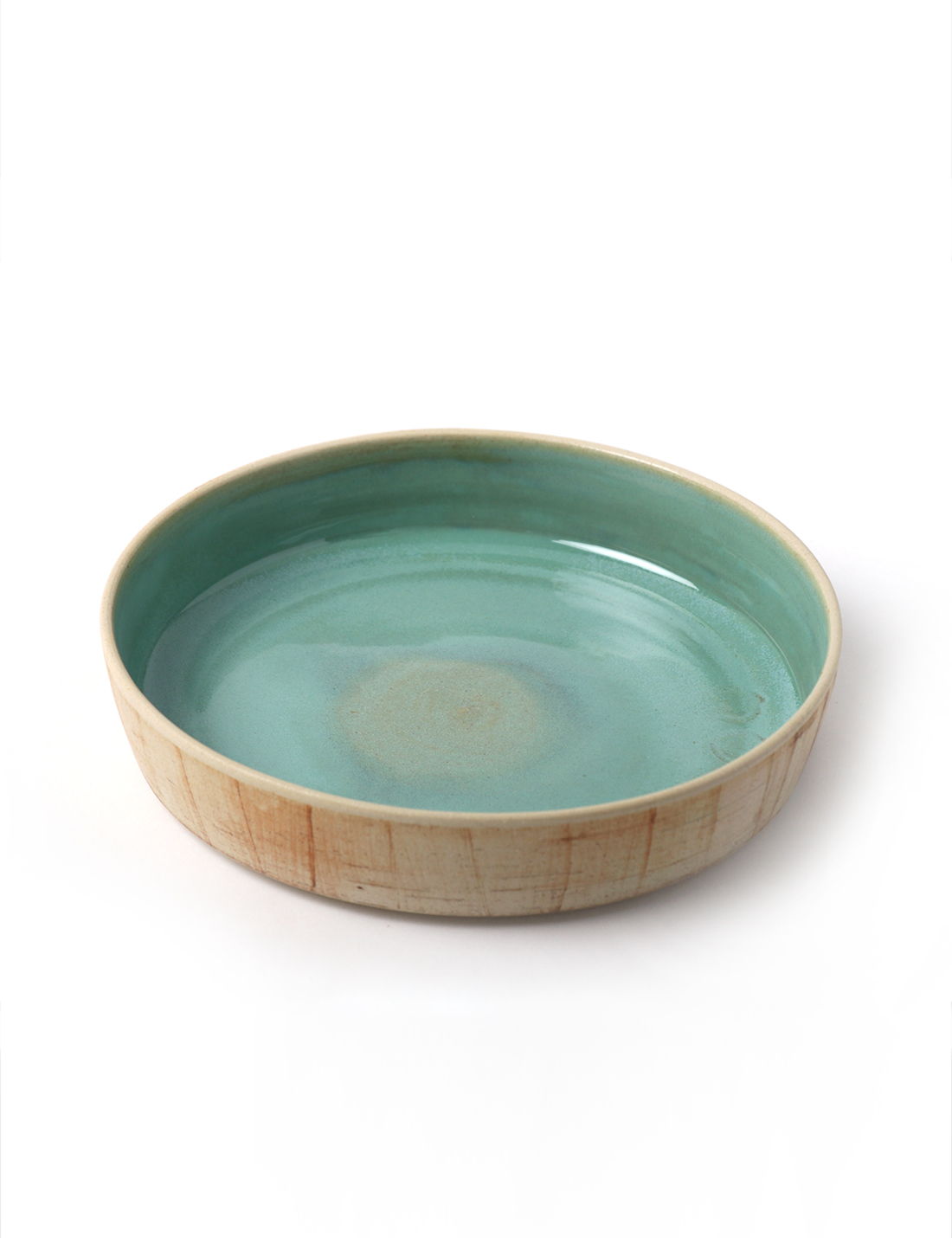 Patric - Handcrafted Ceramic Pasta plate Icy Green
