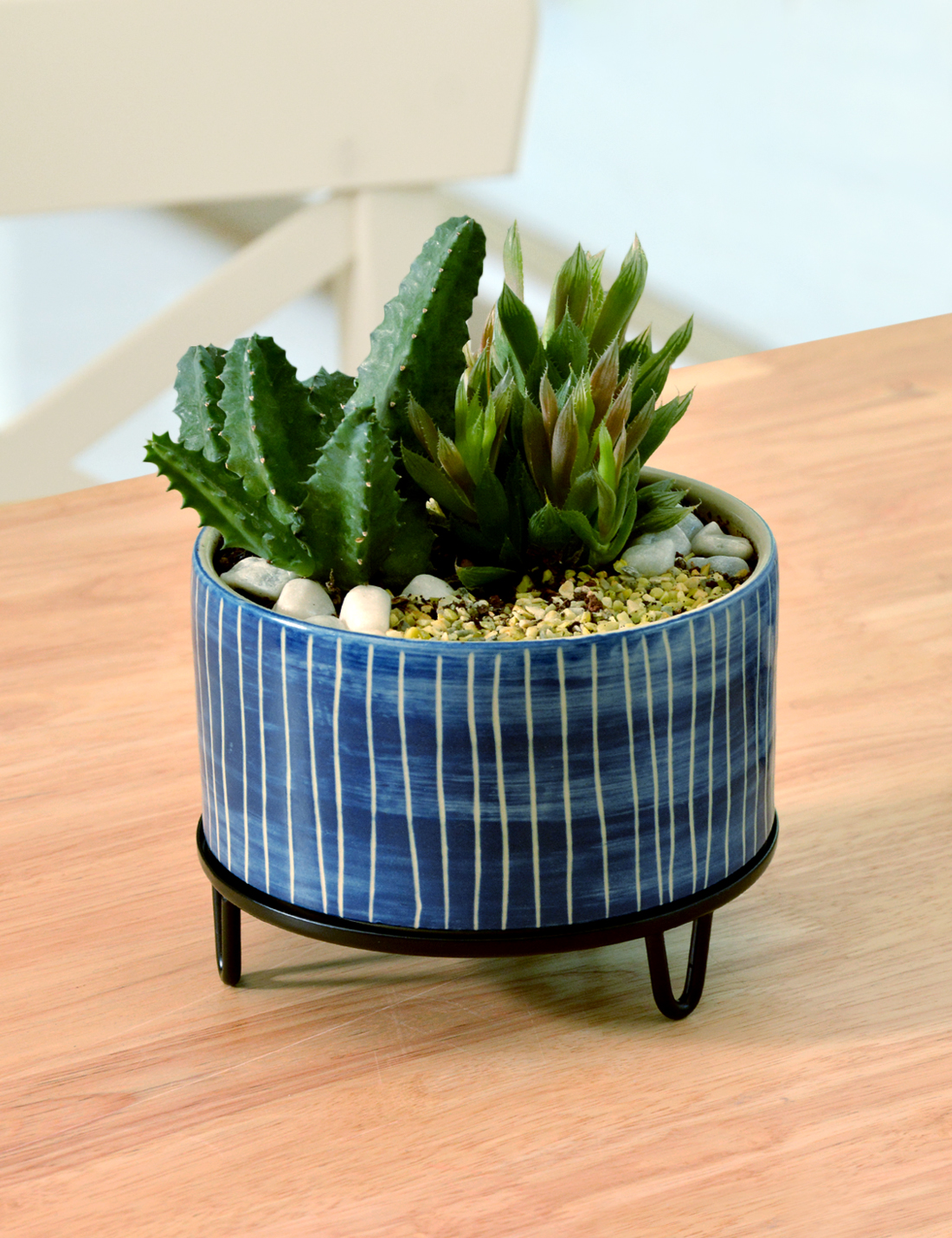 Ivan - handmade Ceramic pot Indigo Blue