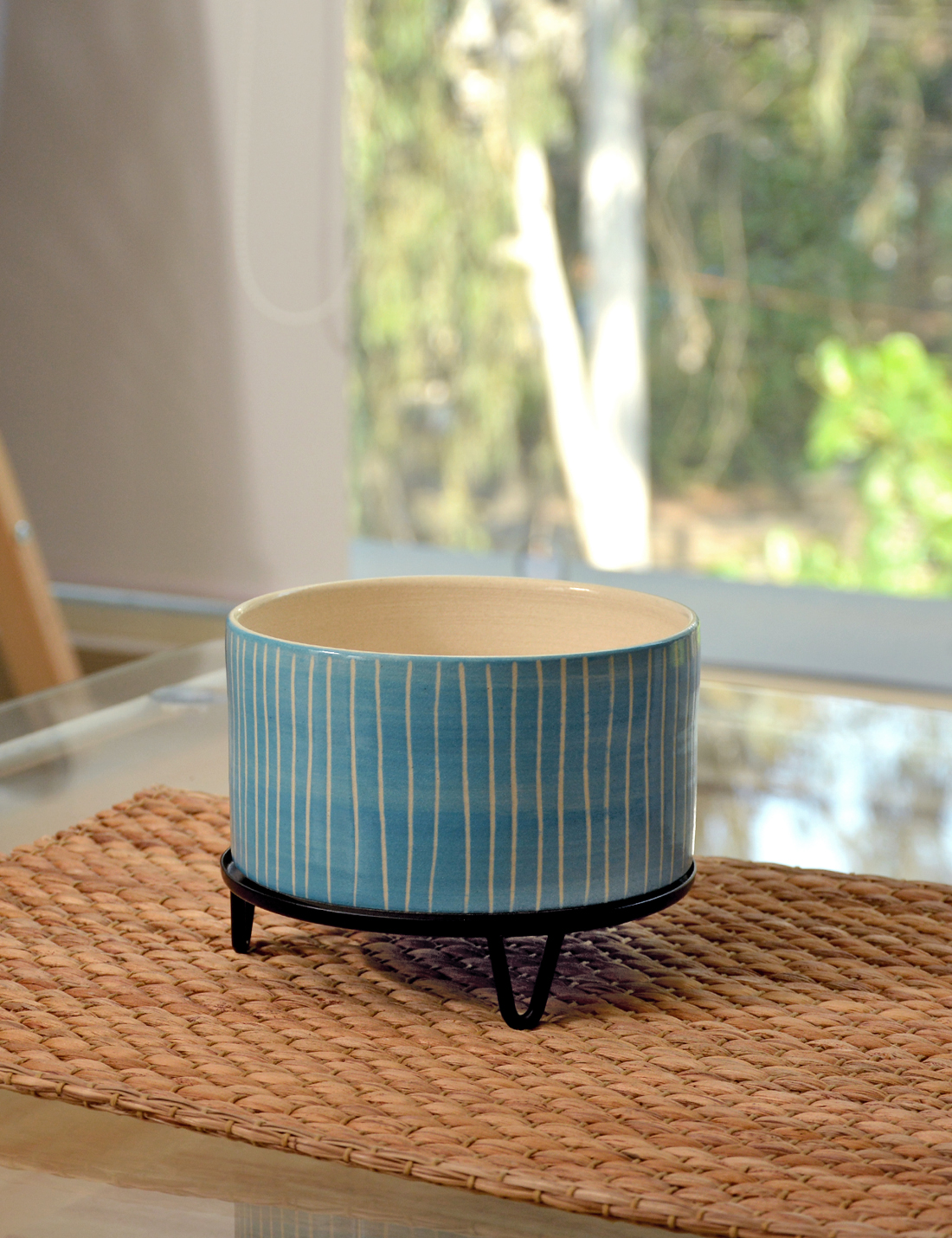 handmade Ceramic pot Blue