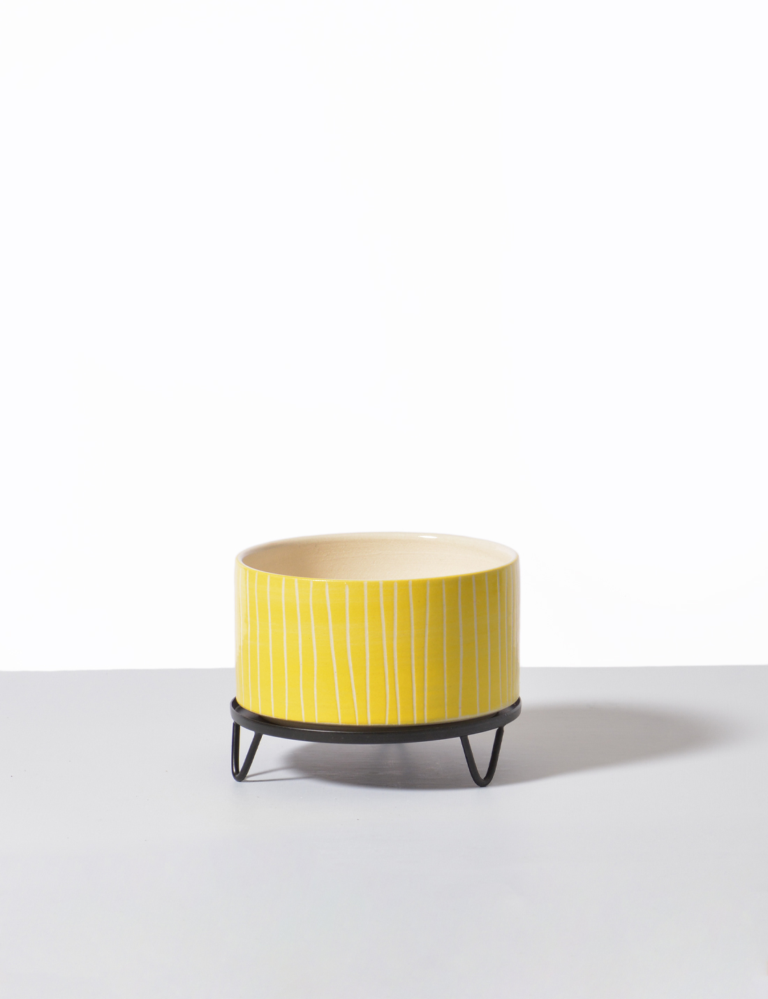 handmade Ceramic pot Pop Yellow