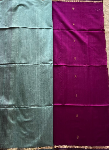 PLUM | SAGE GREEN MAHESHWARI SAREE