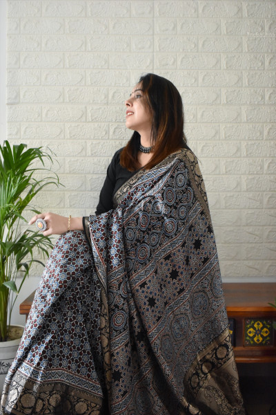 AJRAKH DOLA SAREE #1