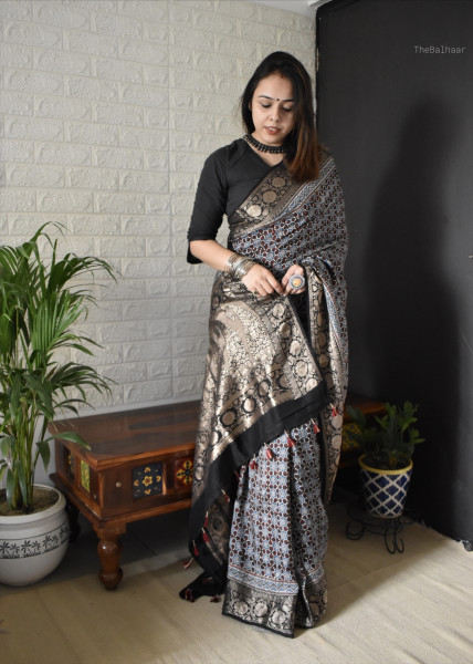 AJRAKH DOLA SAREE #1
