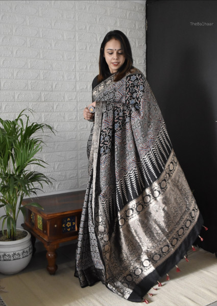 AJRAKH DOLA SAREE #2