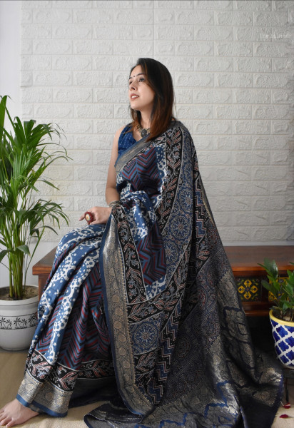 AJRAKH DOLA SAREE #3