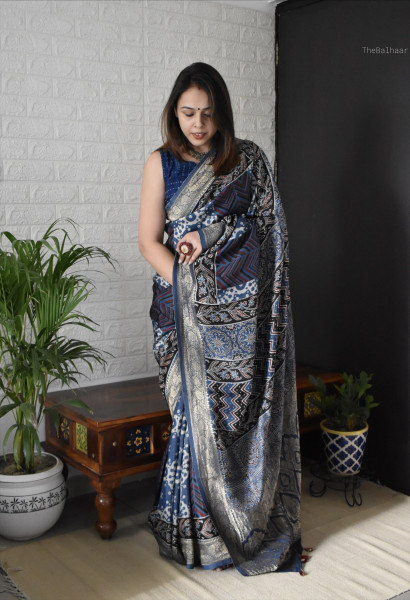 AJRAKH DOLA SAREE #3