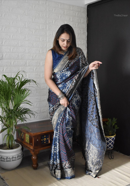 AJRAKH DOLA SAREE #3