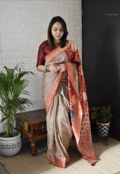 AJRAKH DOLA SAREE #7