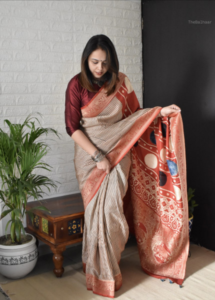 AJRAKH DOLA SAREE #7