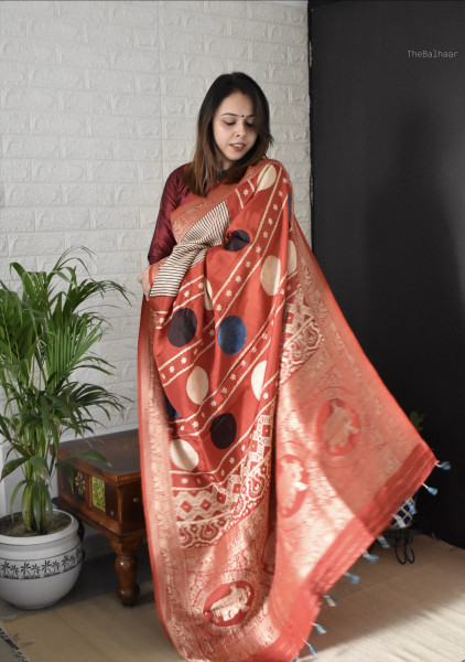 AJRAKH DOLA SAREE #7