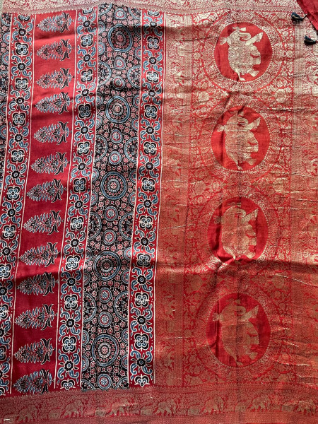 AJRAKH DOLA SAREE #6