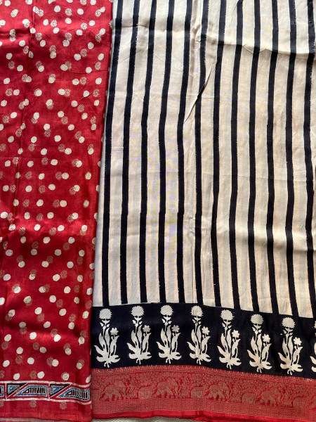 AJRAKH DOLA SAREE #8