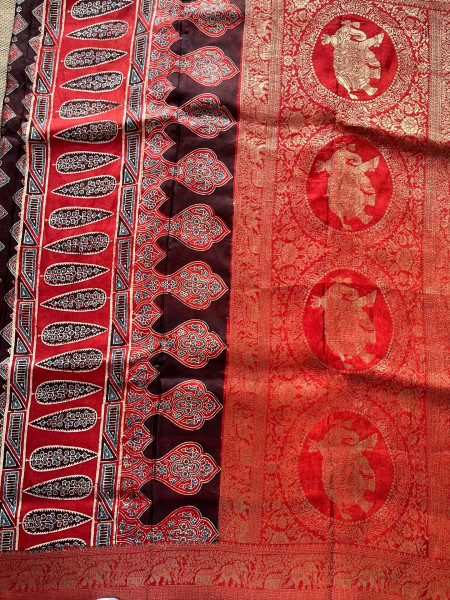 AJRAKH DOLA SAREE #8