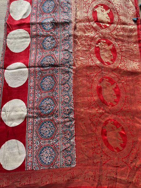 AJRAKH DOLA SAREE #9