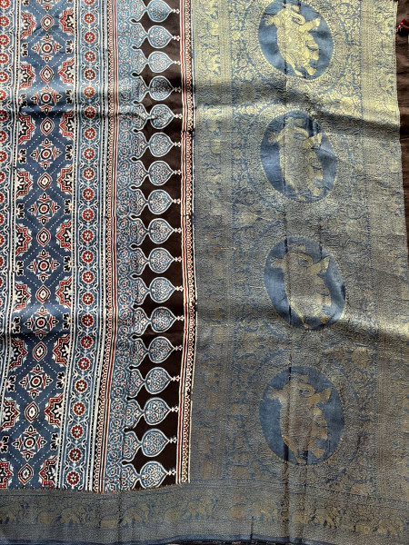 AJRAKH DOLA SAREE #5
