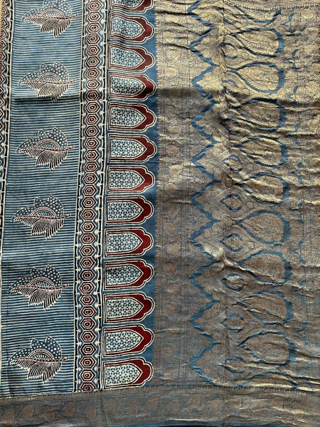 AJRAKH DOLA SAREE #4