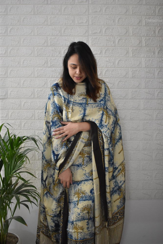 Image of AJRAKH KURTA DUPATTA SET #1