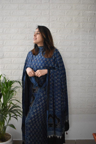 AJRAKH KURTA DUPATTA SET #6