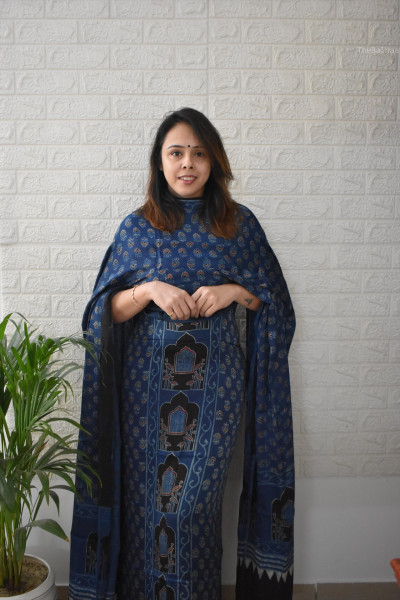 AJRAKH KURTA DUPATTA SET #6