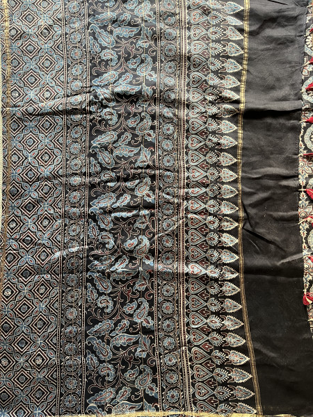 AJRAKH SILK COTTON SAREE #2