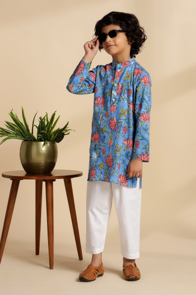 Lapis Kurta Set (of 2)