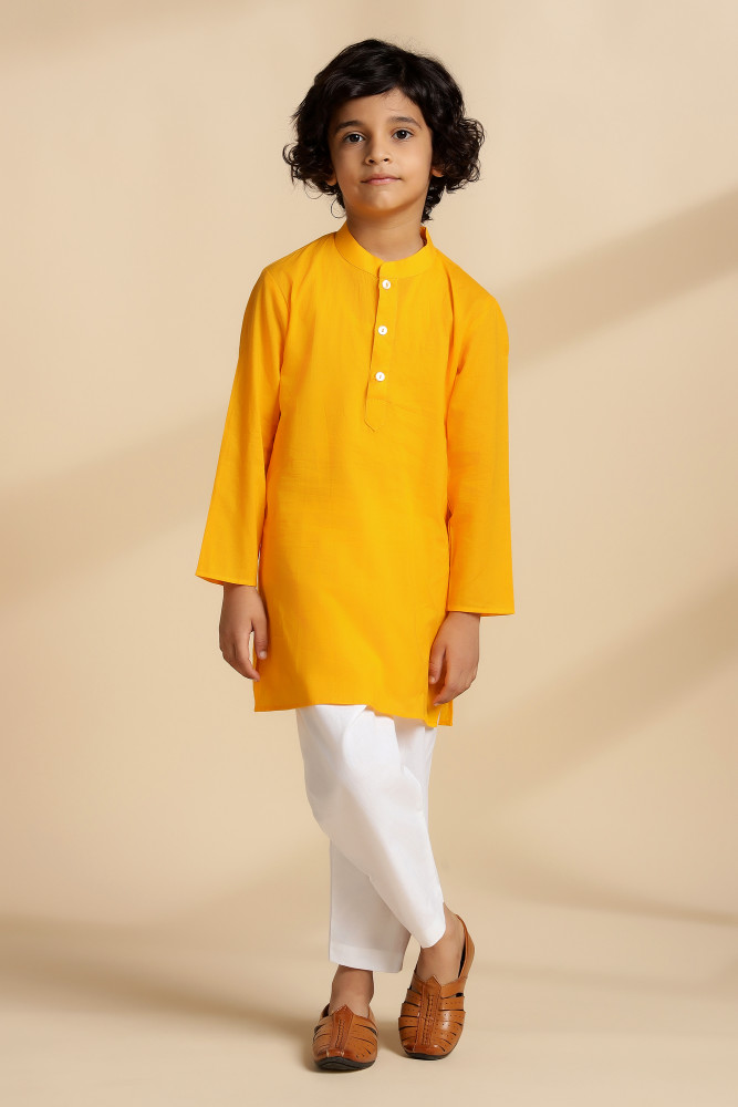 Image of Giallo Kurta Set (of 2)