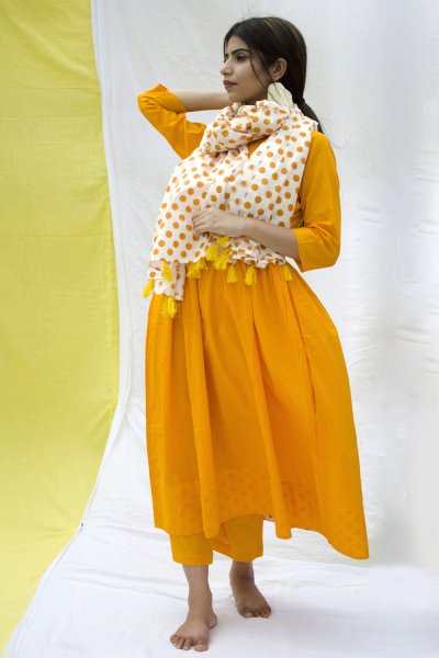 Polka Tassel Dupatta