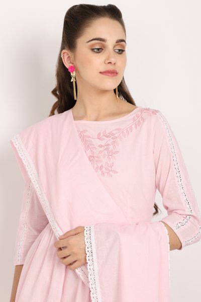 Blush Floral Dupatta