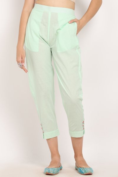 Mint Cotton Pants