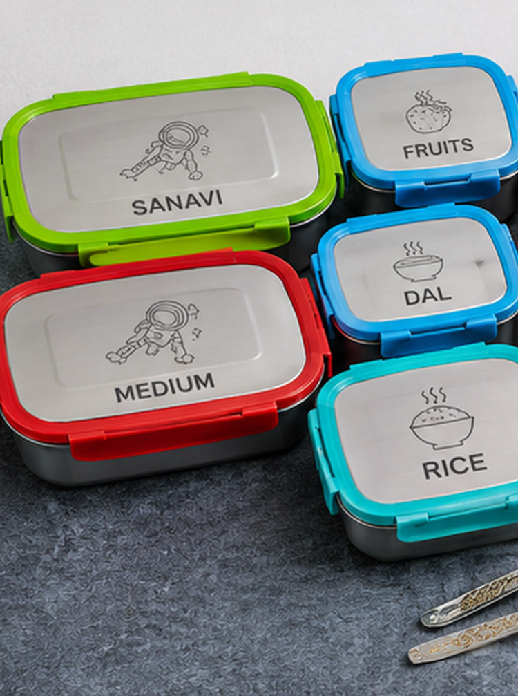 Personalized Stainless Steel Kids Lunchbox Set Veigo Collection