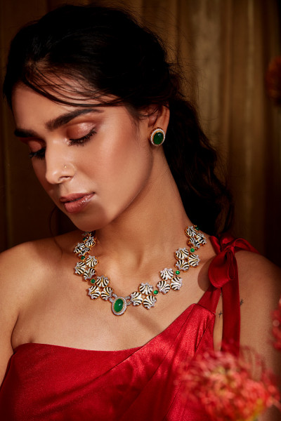 Elizabeth Necklace in 22Kt Gold Plated 925 Sterling Silver