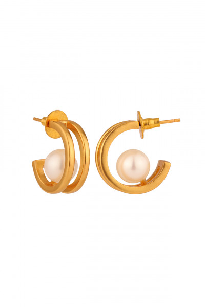 Echo Hoops in 22Kt Gold Plating