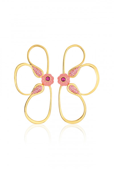 Petal Dusk Stud Earrings 18Kt Gold Plated