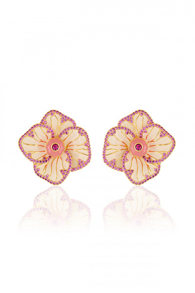 Rosé Frost Stud Earrings 18Kt Gold Plated