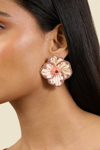 Rosé Frost Stud Earrings 18Kt Gold Plated