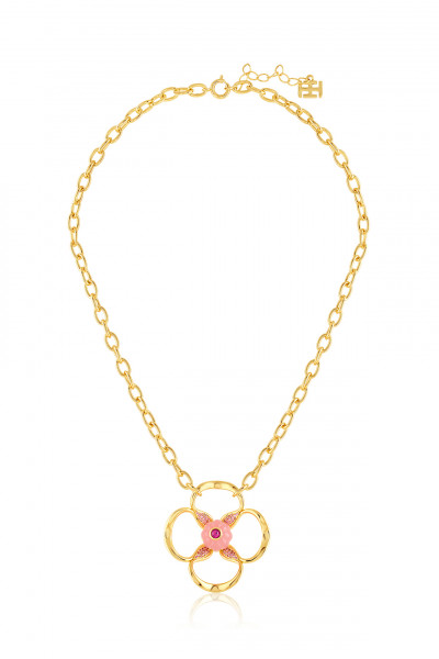 Rosé Glow Pendant Necklace 18Kt Gold Plated