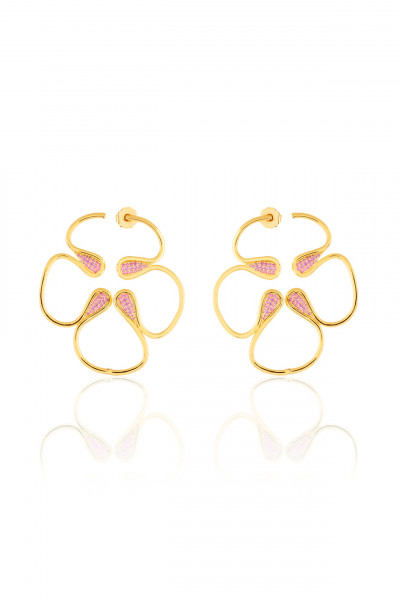 Rosé Radiant Stud Earrings 18Kt Gold Plated