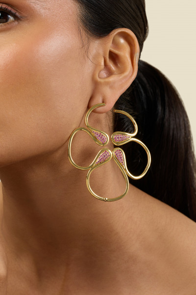 Rosé Radiant Stud Earrings 18Kt Gold Plated
