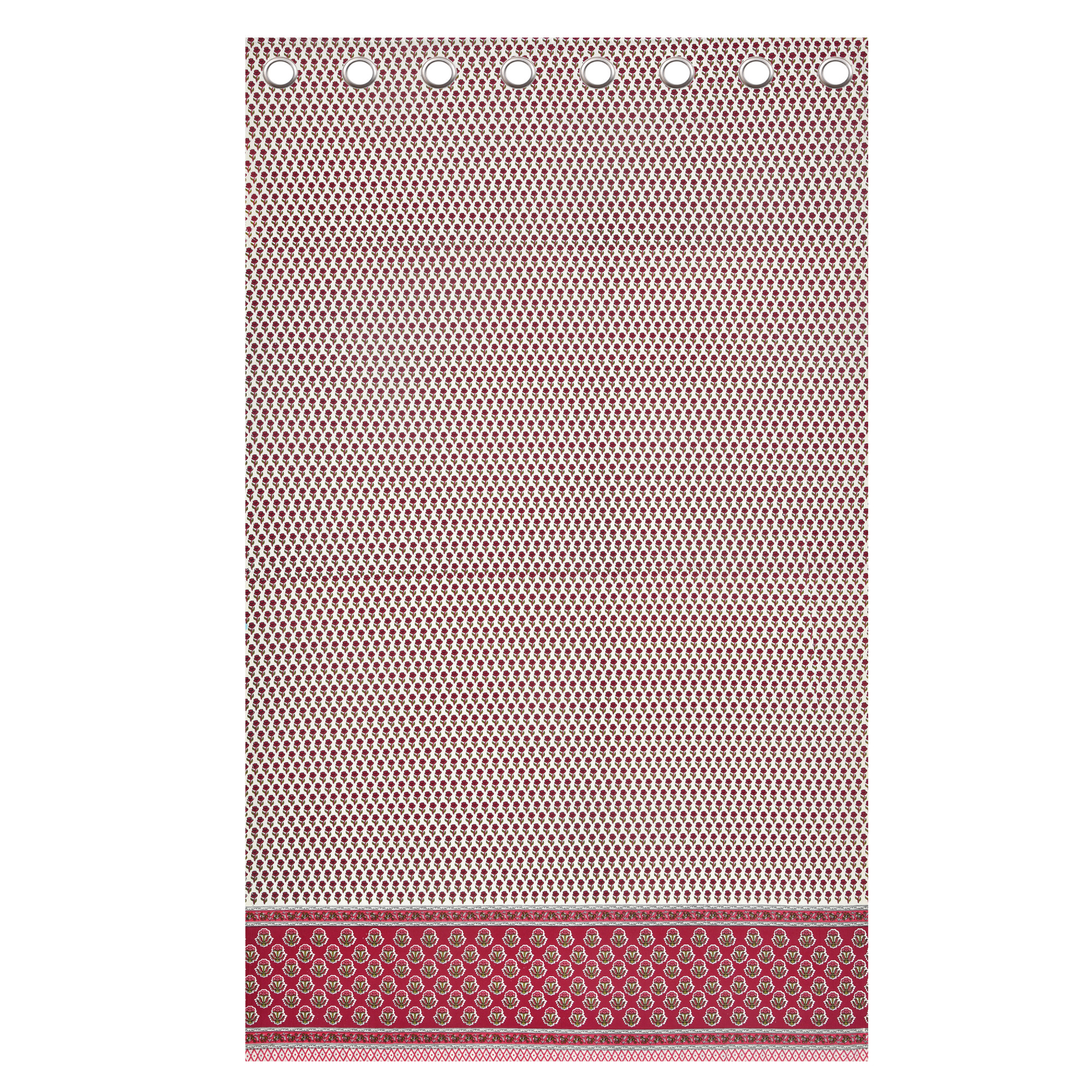 100 Cotton Room Darkening Curtains Pack Of 2 Curtains - Pink Floral