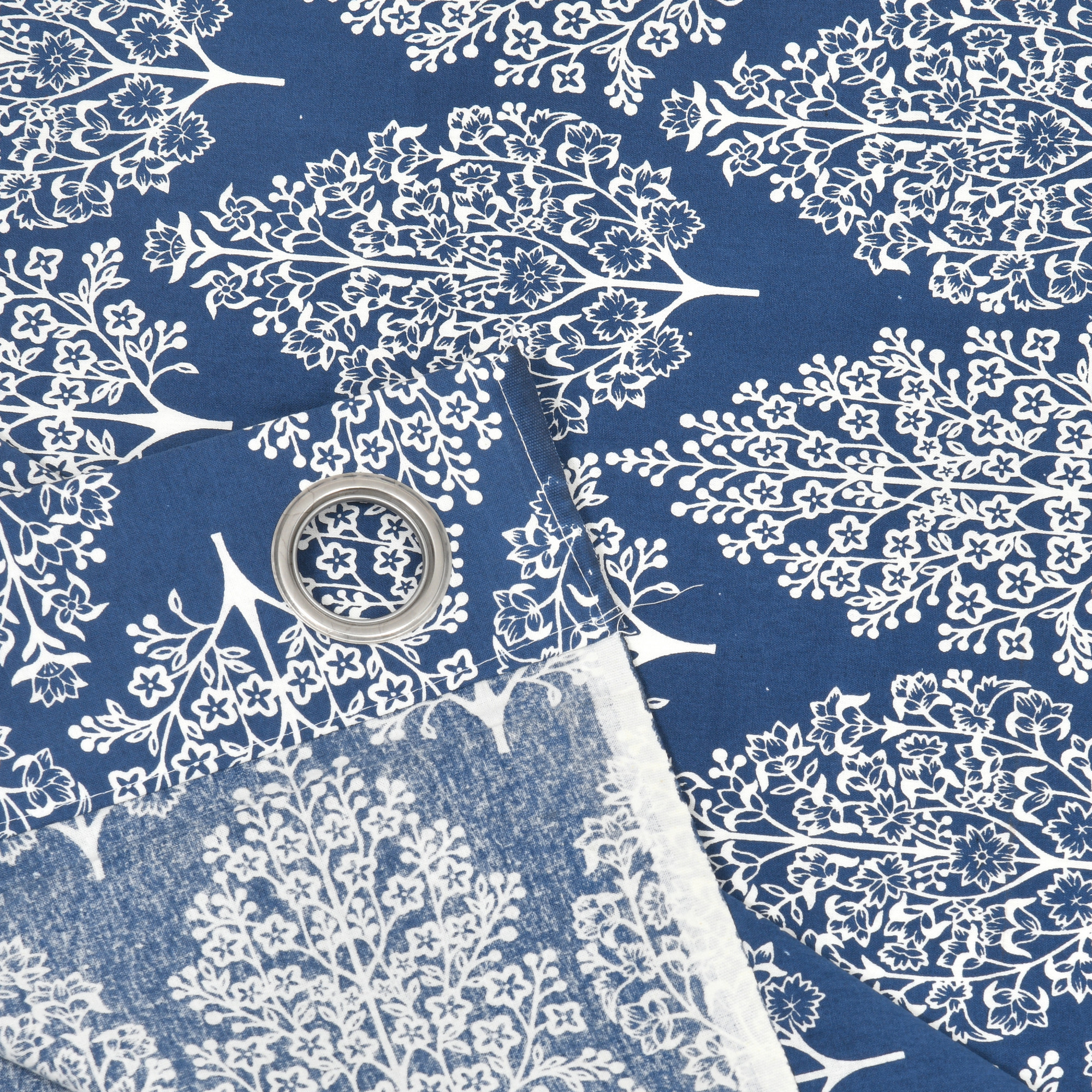 Blue Ethnic Motifs 100 Cotton Curtains For Living Room Bedroom Curtains - Pack Of 2 Curtains