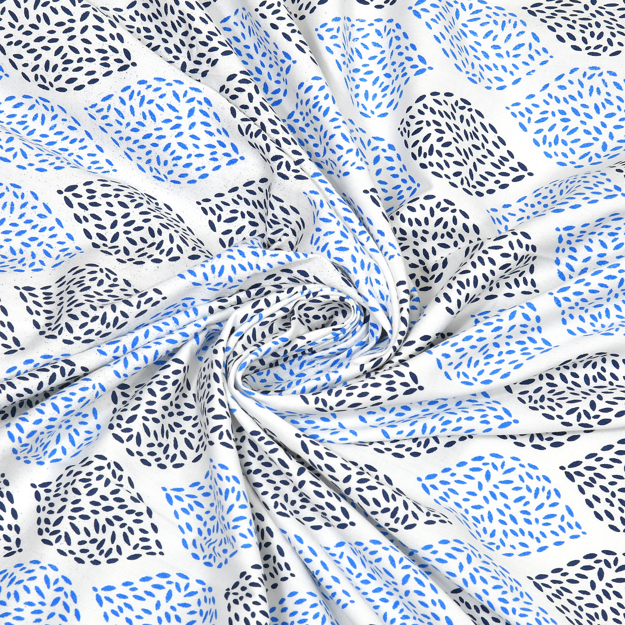 Blue Ethnic Motifs Printed Pure Cotton Double Bedsheet with 2 Pillow Covers