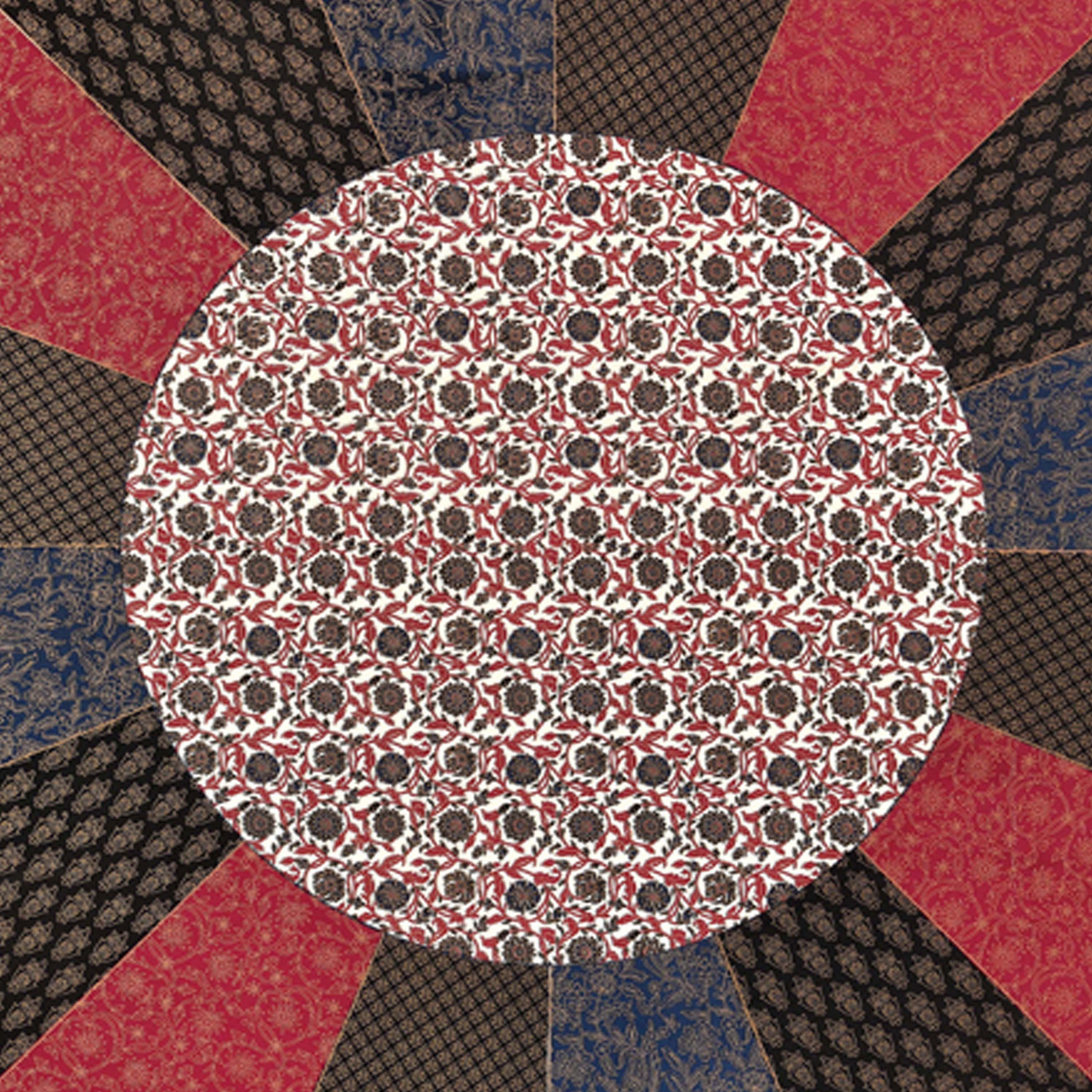 Chakri Pattern With Golden Print Pure Cotton Double Bedsheet with 2 Pillow Covers