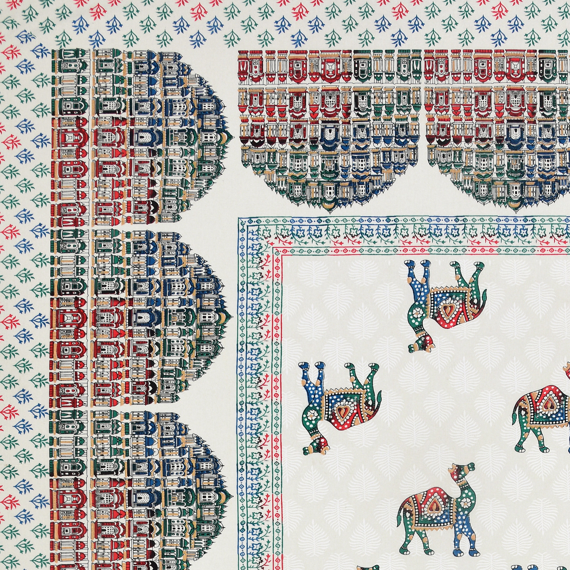 White Printed 240 TC Pure Cotton King Bedsheet with 2 Pillow Covers