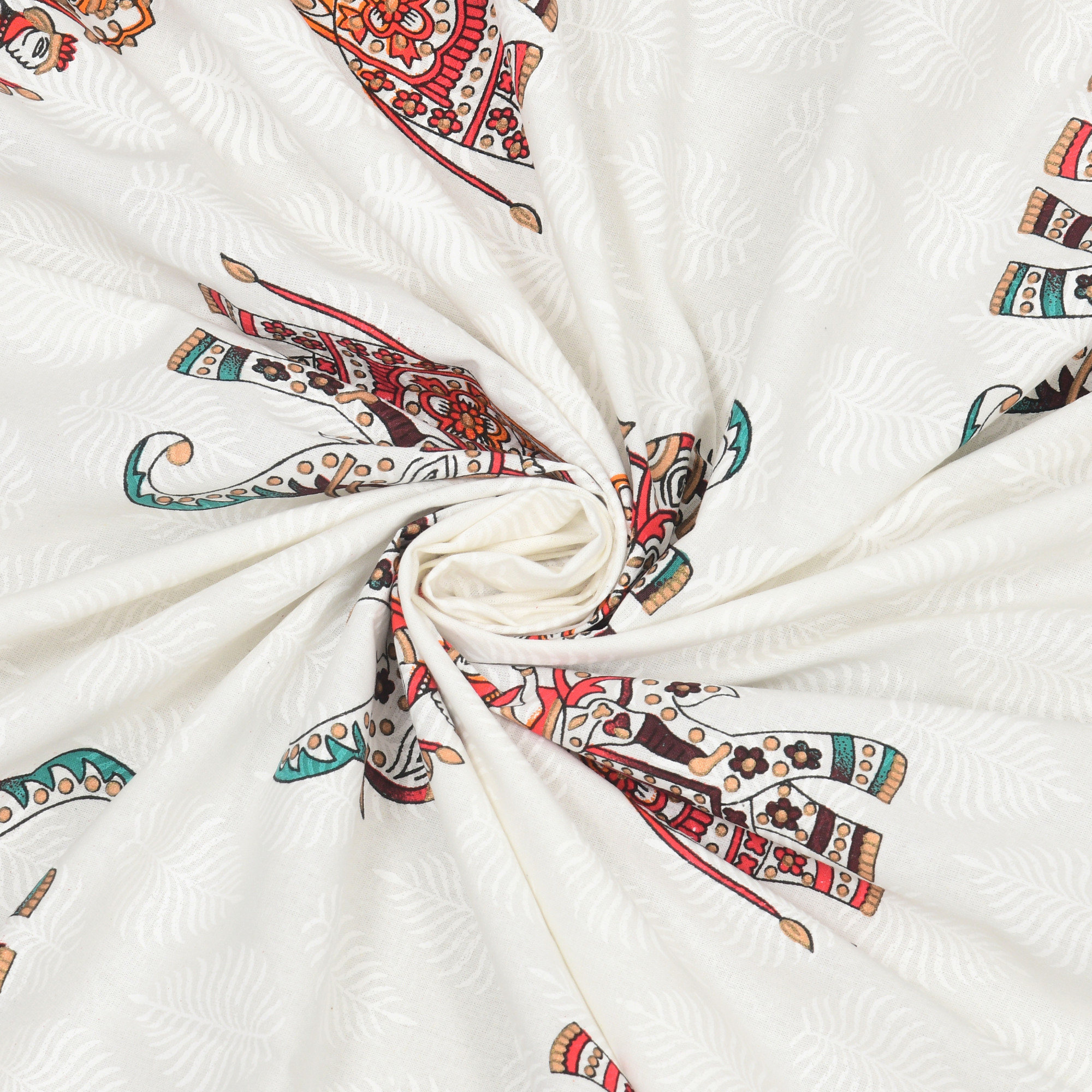 Satrangi Floral Printed 240 TC Pure Cotton Double Bedsheet 2 Pillow Covers