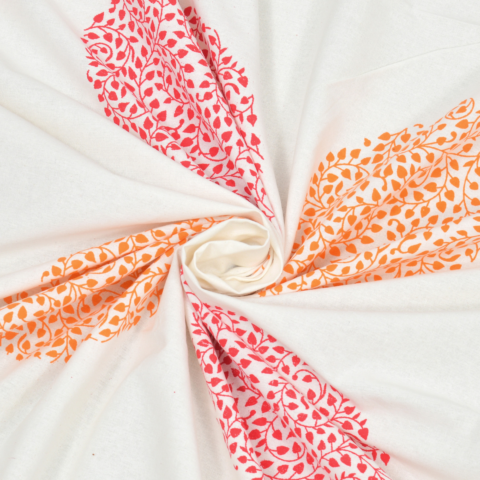 Yellow White Floral 240 TC Pure Cotton Double Bedsheet with 2 Pillow Covers