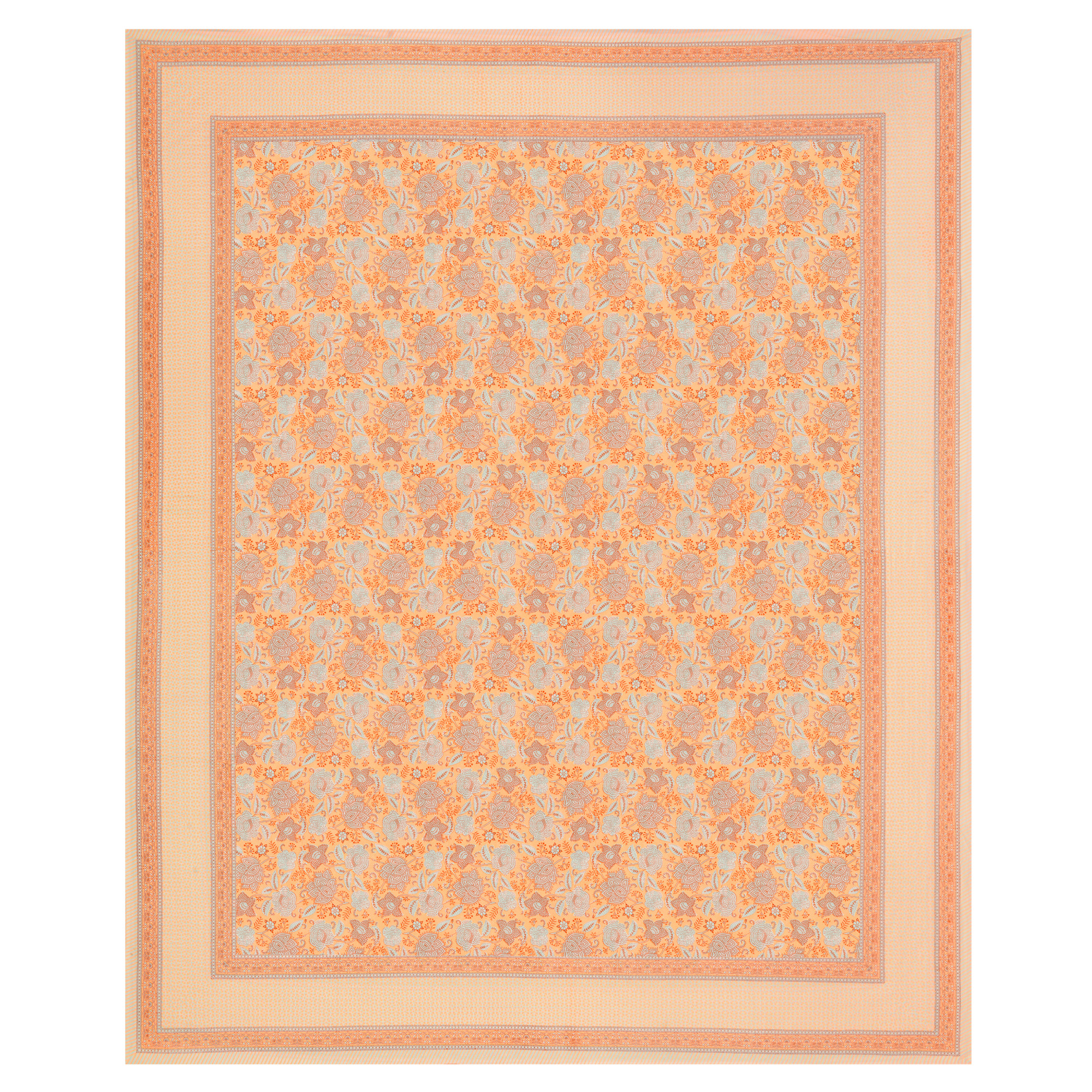 Yellow White Floral 240 TC Pure Cotton Double Bedsheet with 2 Pillow Covers