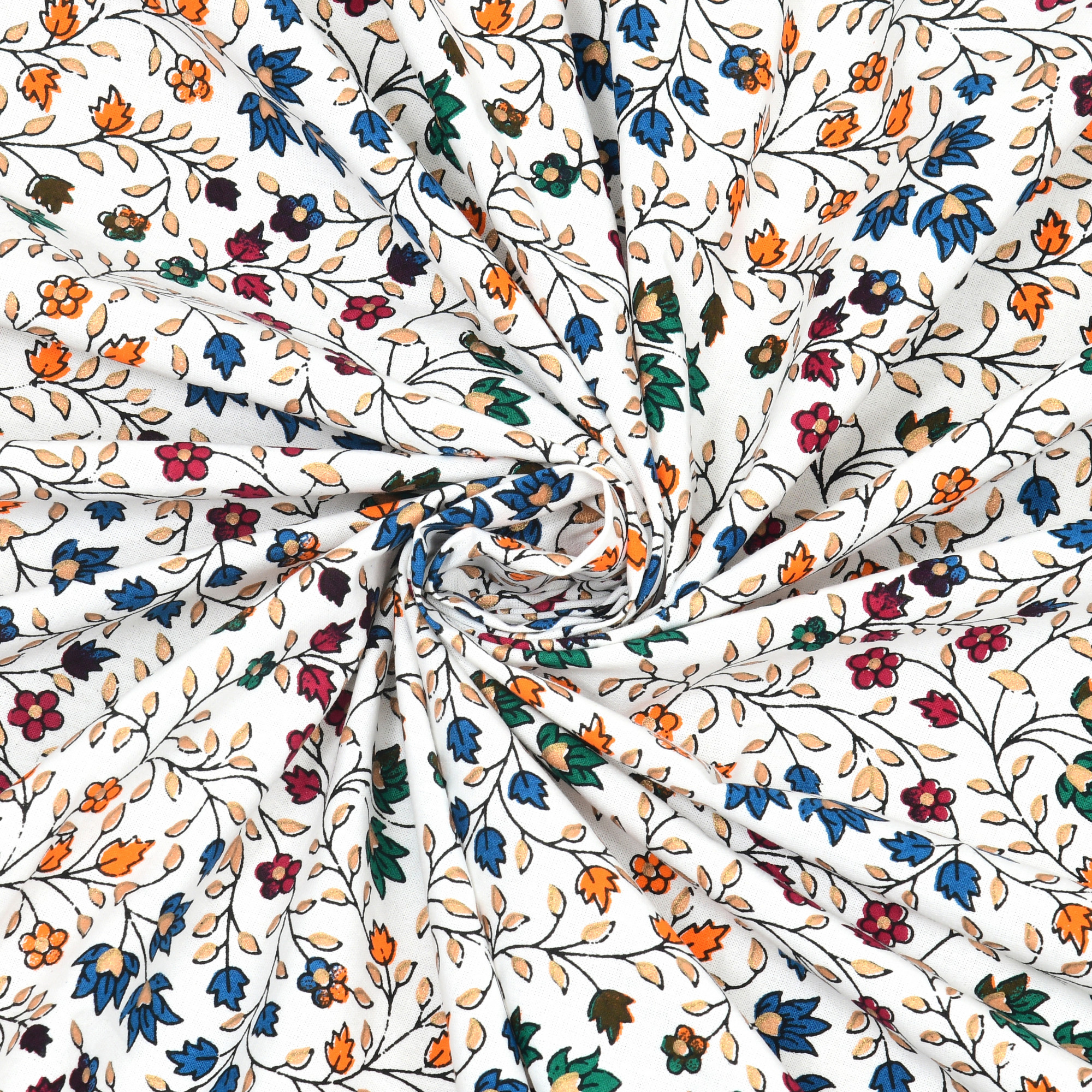 Satrangi Floral 240 TC Pure Cotton King Bedsheet with 2 Pillow Covers