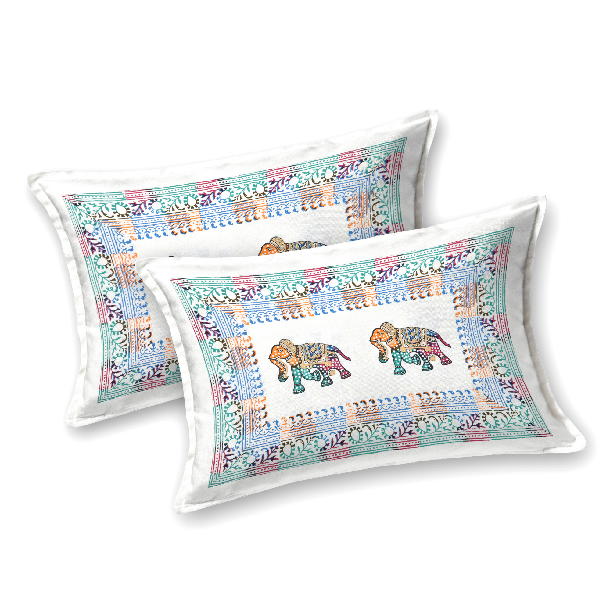 Satrangi Floral Printed 240 TC Pure Cotton Double Bedsheet with 2 Pillow Covers