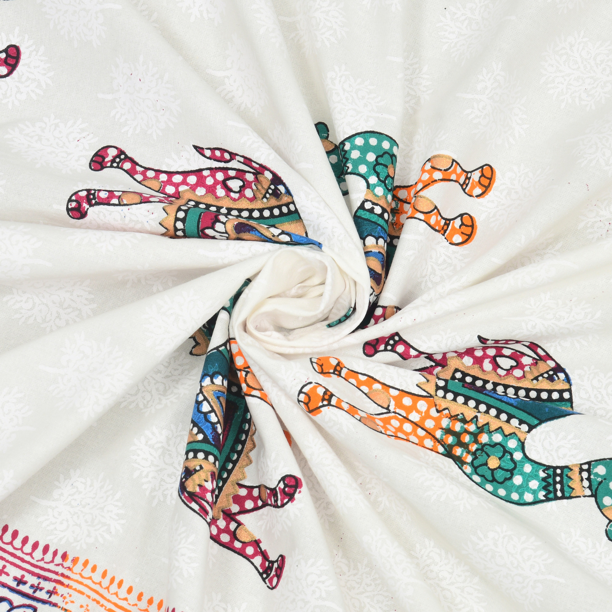 Satrangi Camel 240 TC Pure Cotton Double Bedsheet with 2 Pillow Covers