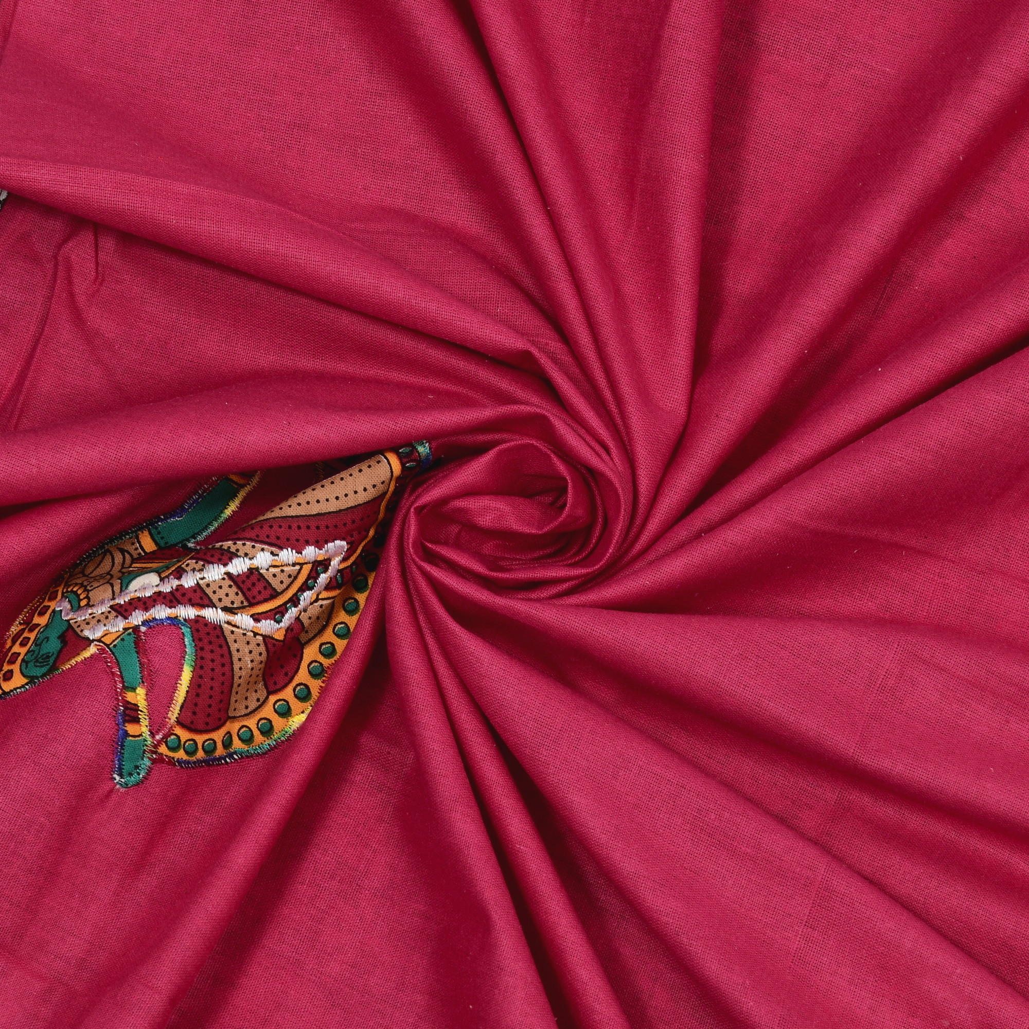 Rajasthani Traditional Dancing Lady 100 Pure Cotton Diwan Set for Living Room - Set Of 8 Pieces